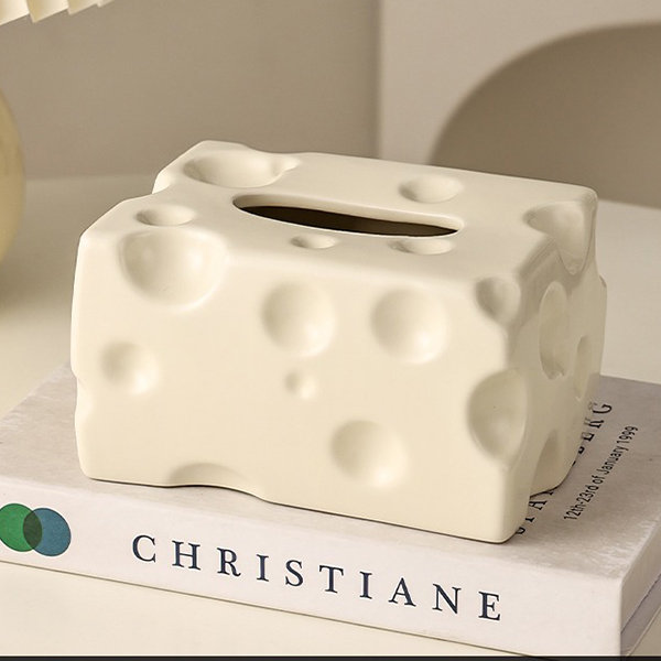 Star And Cloud Tissue Box - Ceramic - White - Colorful from Apollo Box