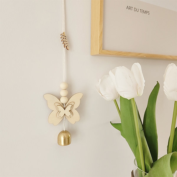 Retro Wind Chime - Iron - Butterfly - Flower - ApolloBox