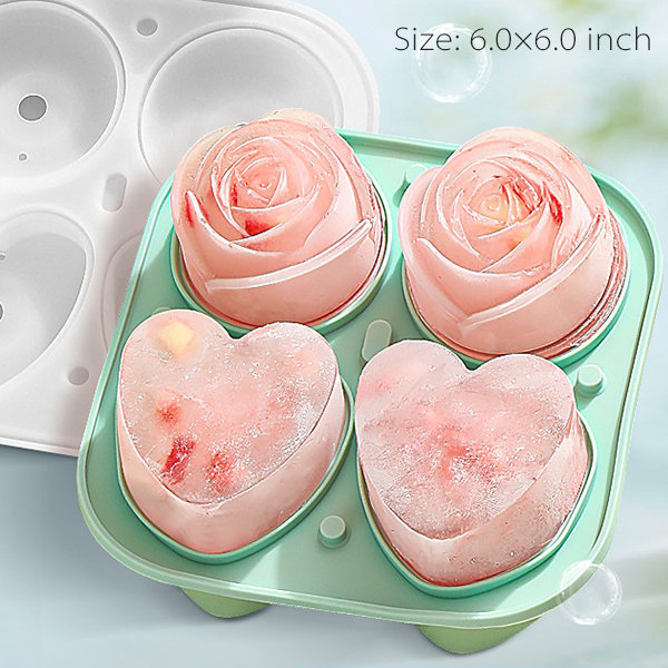  3D Rose Flower Silicone Molds Set, 6 PCS Rose Silicone