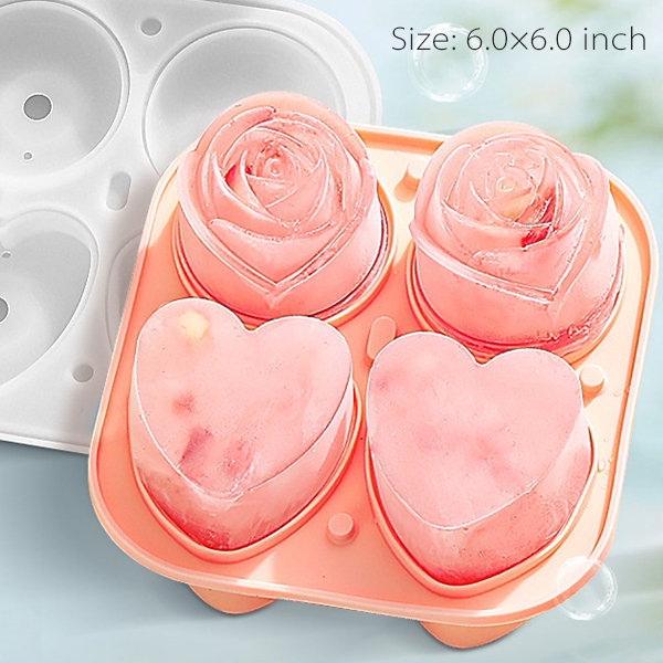 Pack 2,ice-cube Tray, Ice Mold,make 8 Cute Flower Shape Ice