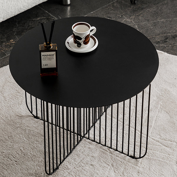 Nordic Round Coffee Table - Iron - White - Black - Red