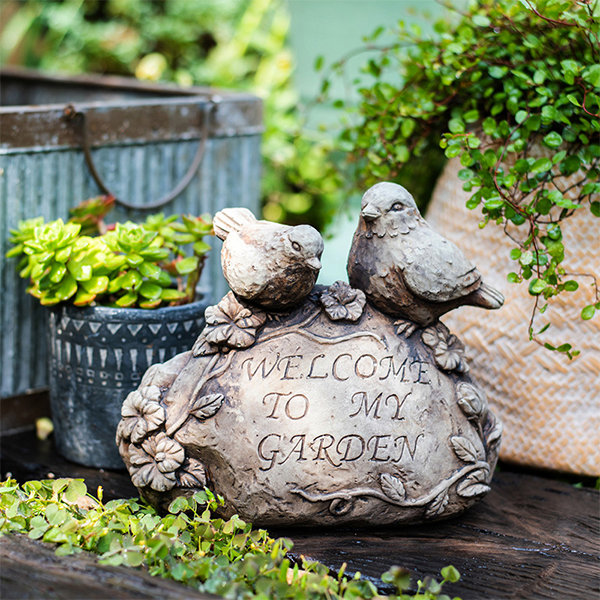 Garden Welcome Decorative Sculpture - Concrete - ApolloBox