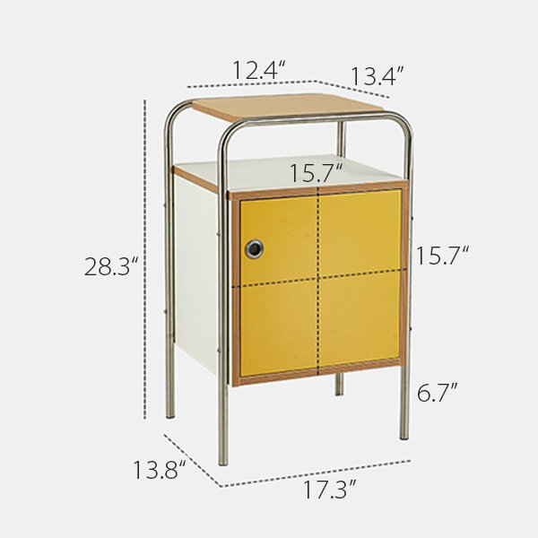 Nordic Creative Cabinet - Stainless Steel - Yellow