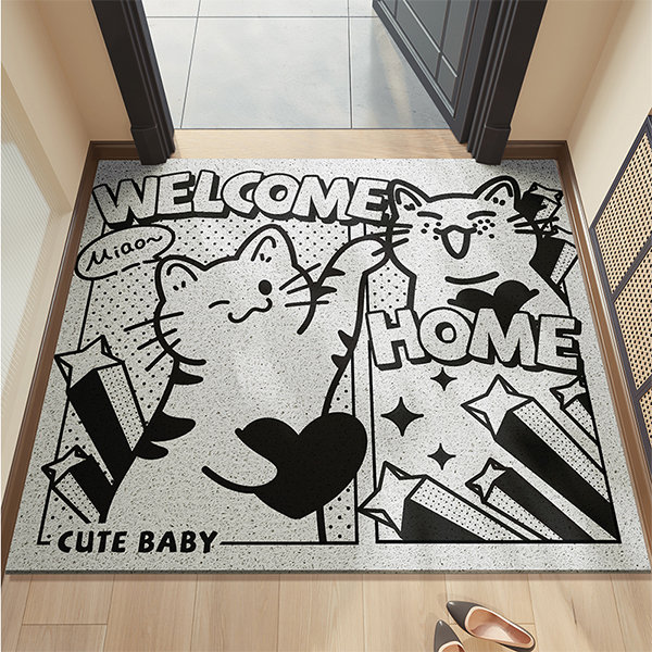 Cute Cat Welcome Mat - Nonslip - 3 Sizes from Apollo Box