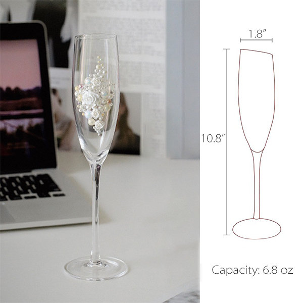 Rose Wine Glass - Champagne Glass - Romantic Gift - ApolloBox