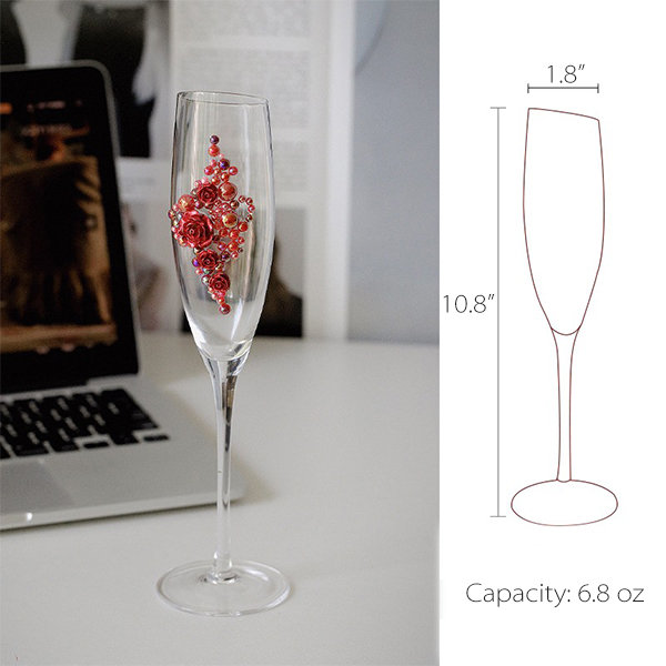 2023 New 2pcs Sparkling Wine Glass Cups Wedding Gift Luxury