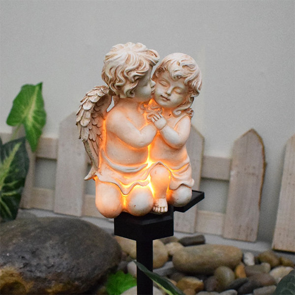 Solar Powered Angel Garden Light - Resin - 2 Patterns - ApolloBox