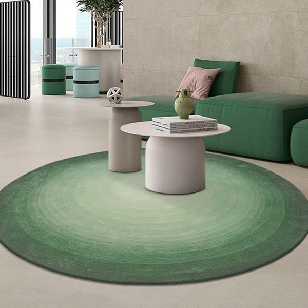 Handwoven Round Color Gradient Rug - Delicately Soft - Artistic Touch from  Apollo Box
