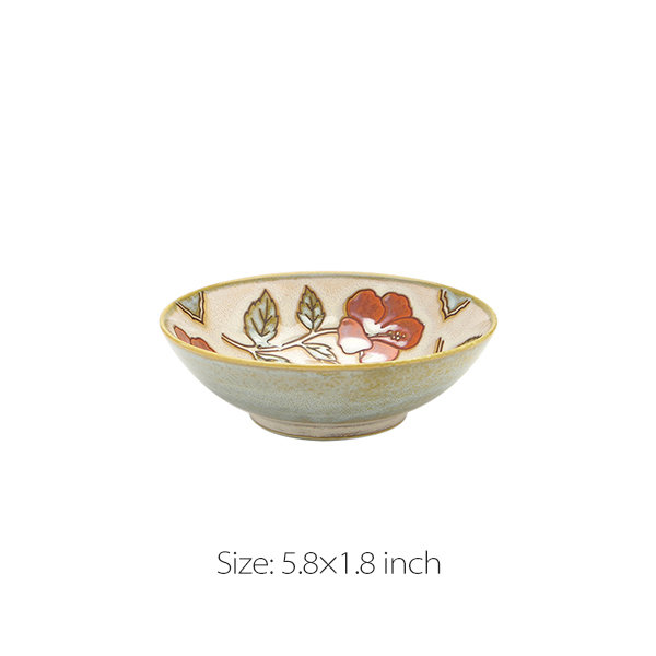 Foral Pattern Round Bowl and Plate - Ceramic - Underglaze Design from  Apollo Box