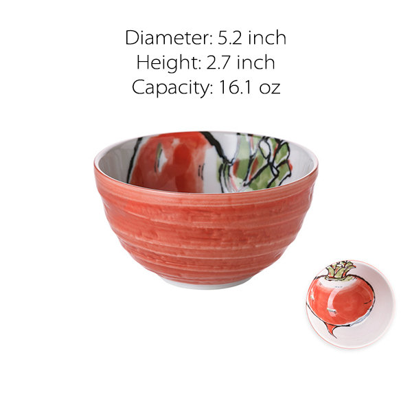 Floral Double-Eared Soup Bowls - Ceramic - Red - Green - 4 Colors from  Apollo Box