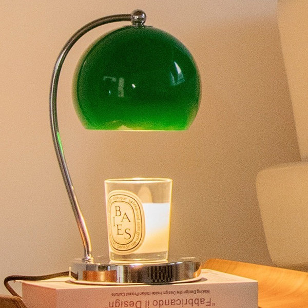 Aromatherapy Melting Wax Lamp - Alloy - Silver - Green - White - Gray