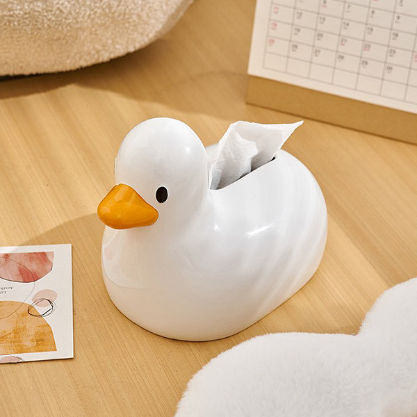 Duckling Cosmetic Storage Box - Glass - White - Yellow - 3 Colors