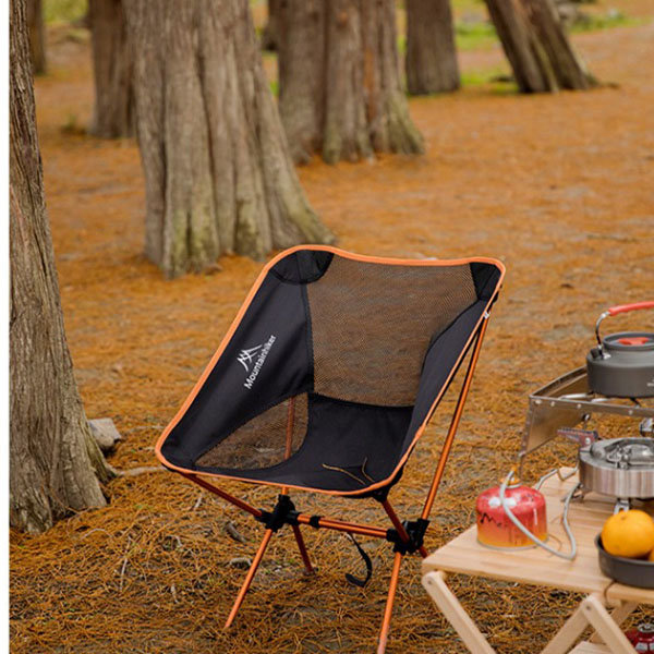Outdoor Folding Camping Chair - Oxford Cloth - Blue - Orange - ApolloBox