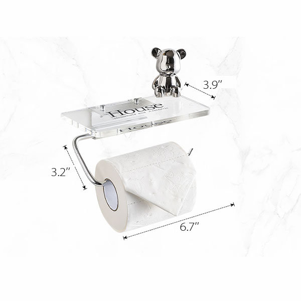Couple Owl Toilet Paper Holder Decorative, Bathroom Animal Wall