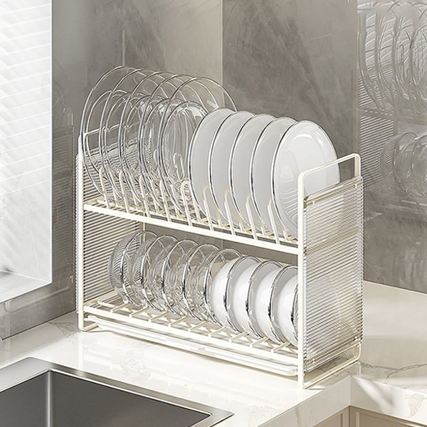Kitchen Dish Storage Rack - Iron - Acrylic - 2 Patterns - ApolloBox