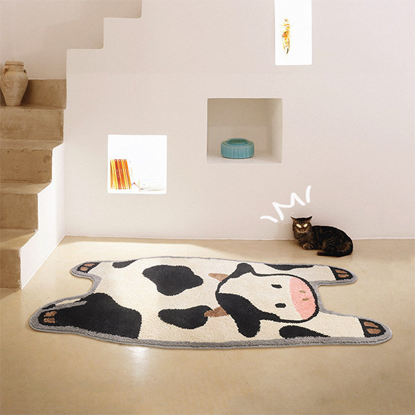 Cow Shaped Rug - Polyester - 2 Sizes from Apollo Box