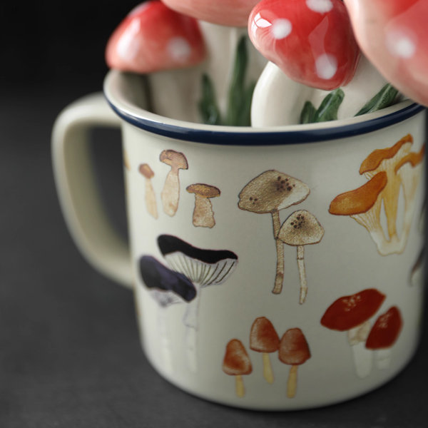 Mushroom Tea Set - Ceramic - Cup - Teapot - 4 Patterns - ApolloBox
