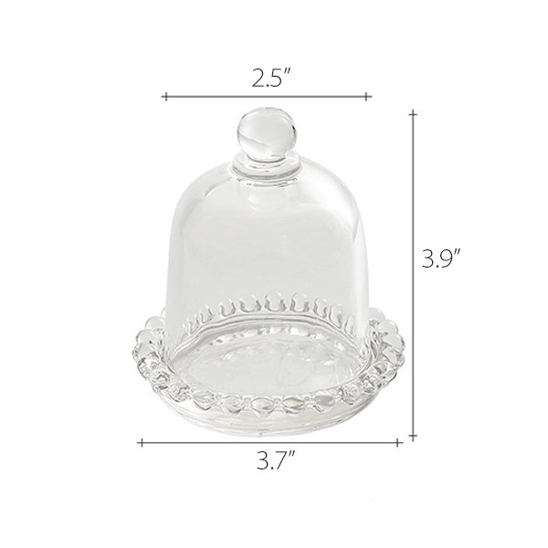 Cabilock 1pc Dust Cover Dish Dome Dessert Plates Glass Clear Cake Covers  Microwave Splatter Guard Dessert Dome Cover Clear Dome Cover Glass Dome