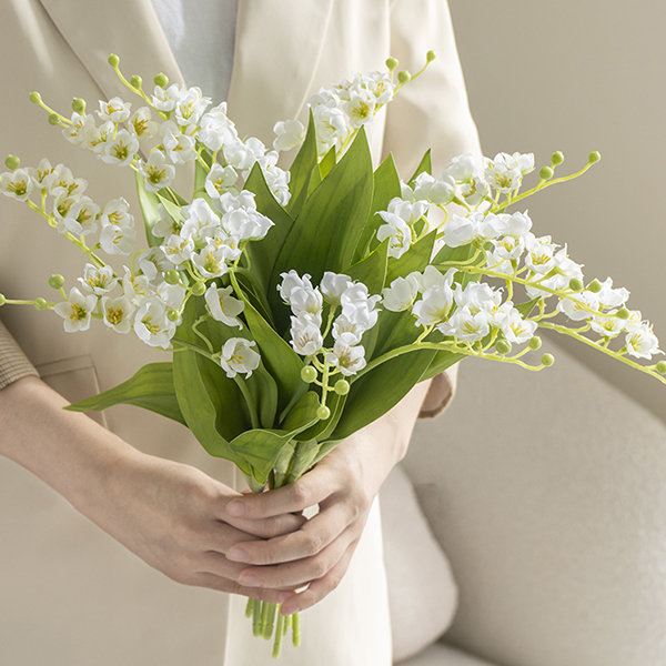 Simulation Lily Of The Valley Decoration - White - Pink - 5 Pieces
