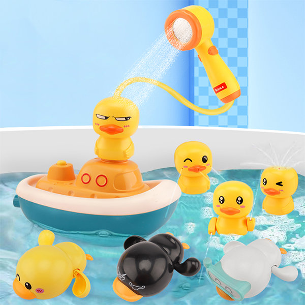 Yellow Duck Water Spray Toy - Plastic - ApolloBox