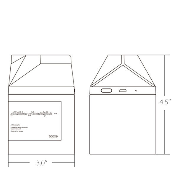 LED Humidifier - Essential Oil Diffuser - Black - White from Apollo Box
