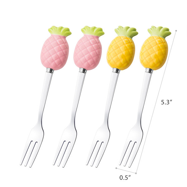 Cute Fruit Forks - Stainless Steel - Carrot - Pineapple - 3