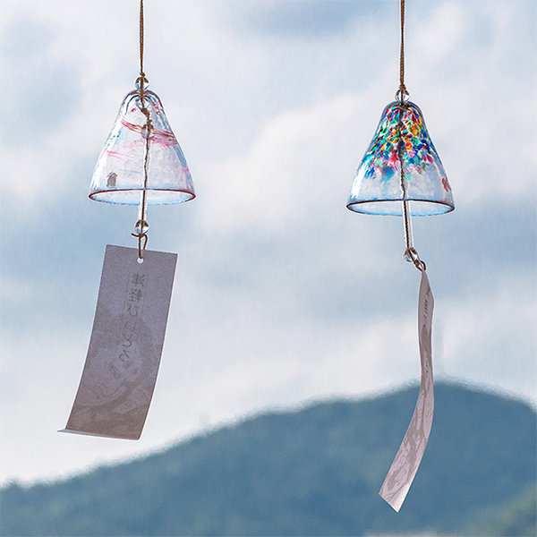 Handmade Colorful Wind Chime Pendant - Glass