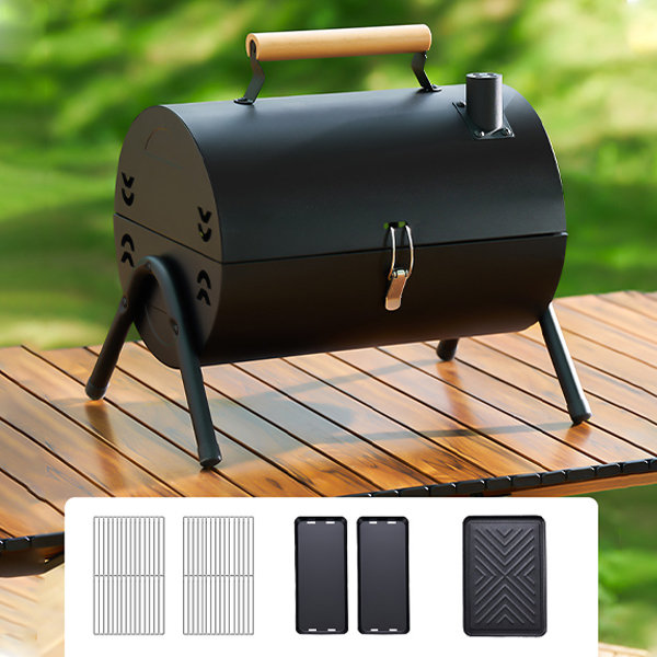 Portable Grill - Stainless Steel - Beige - Green - 2 Sizes - ApolloBox