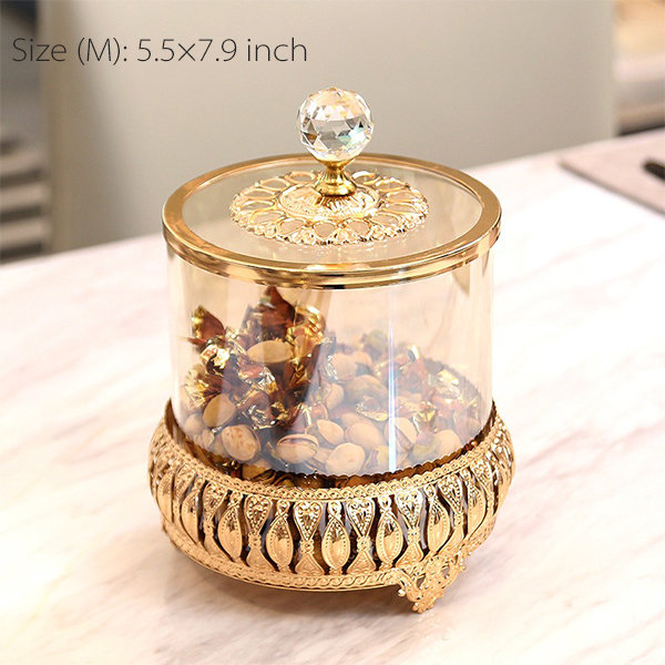 Diamond Inspired Glass Jar - With Acacia Wood Lid - More Than Just Storage  from Apollo Box