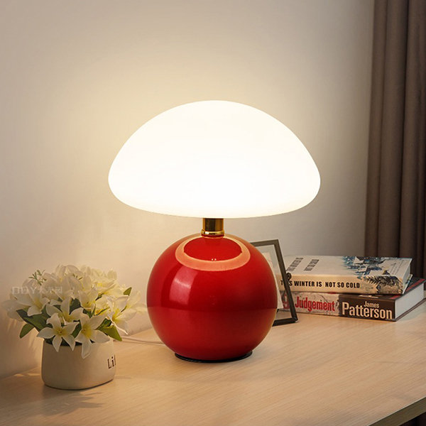 Mushroom Table Lamp - Ceramic - White - Orange - 6 Colors - ApolloBox