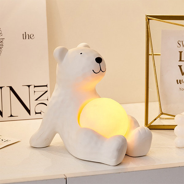 Bowake Bear Aroma Diffuser Home Sleeping Night Light Mini Colorful  Atmosphere Light 