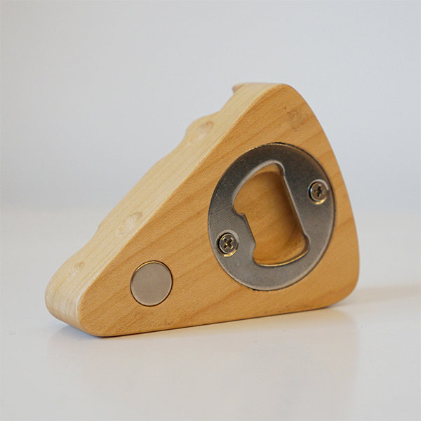 Cheese Phone Holder - Bottle Opener - Fridge Magnet - Maple Wood