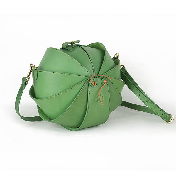 Small Genuine Leather Handbags Green Shoulder Bag for Ladies, Green