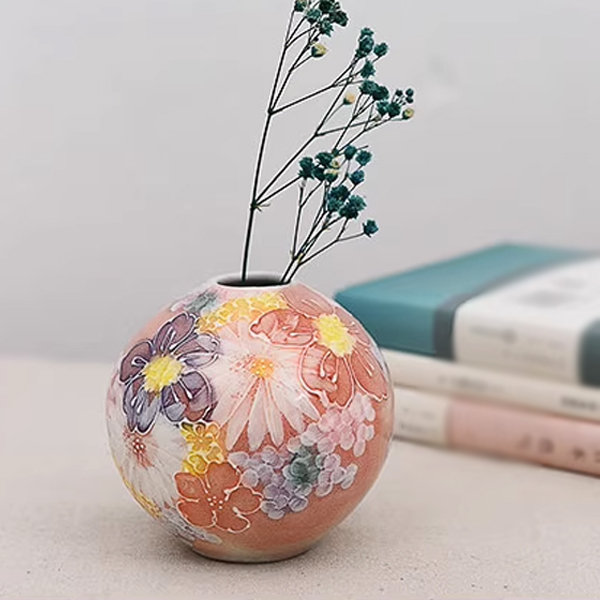 Japanese Style Floral Vase - Ceramic