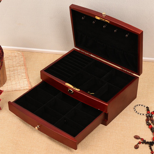 Vintage Wood Jewelry Box With Lock from Apollo Box