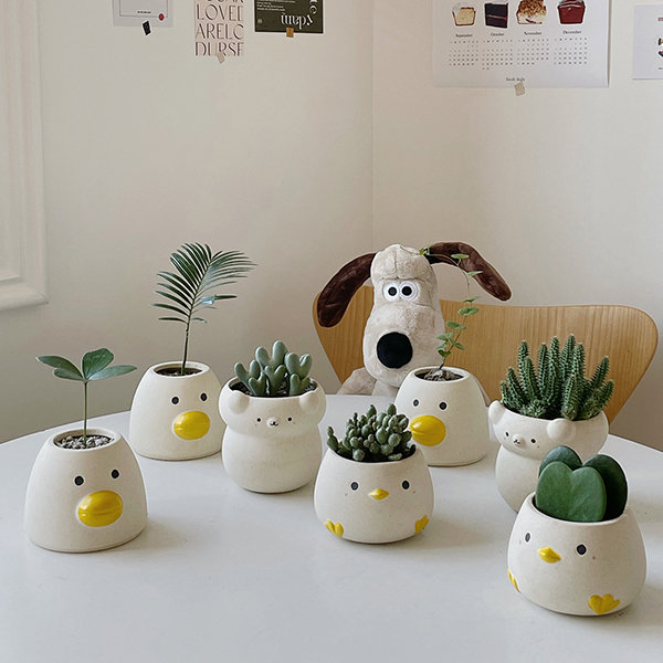 Cute Duck Flower Pot - Decor - Resin - 3 Sizes - ApolloBox