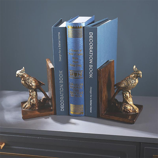 Vintage Bookends - Resin - Butterfly - Parrot - Cow - ApolloBox