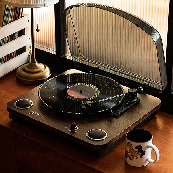 Portable Vinyl Record Player Portable Wooden Nostalgic Lp Records Retro  Phonograph Red