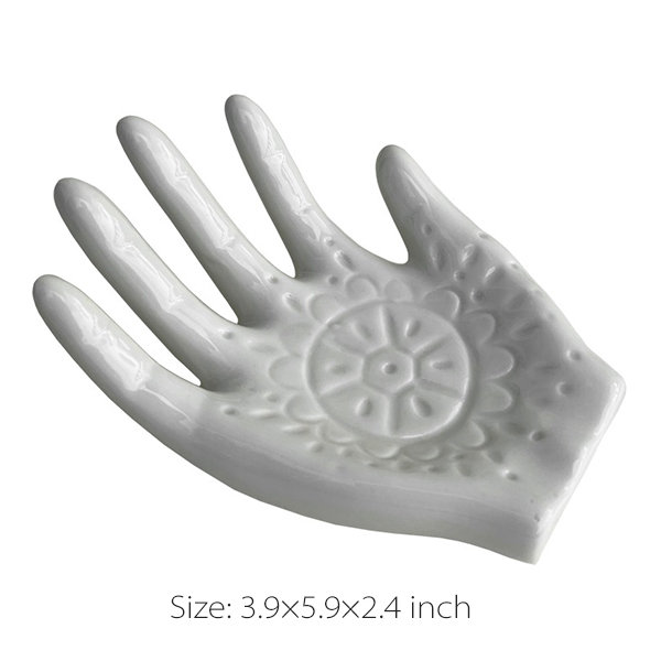 Hand Jewelry Storage Decoration - Ceramic - White from Apollo Box