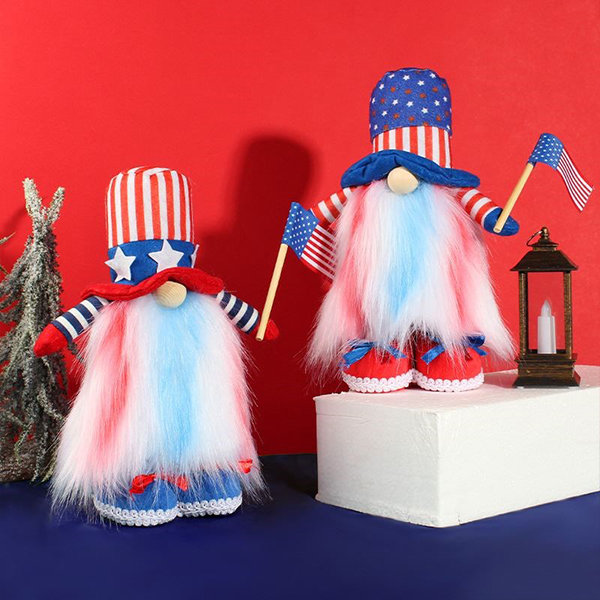 Independence Day Flag-Raising Doll Ornament - Plush - Polyester - 2 Patterns image
