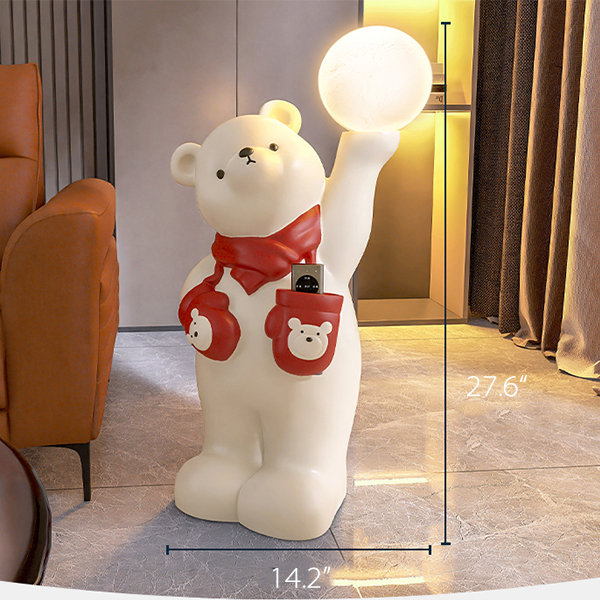 Cute Bear Floor Lamp - Resin - ApolloBox