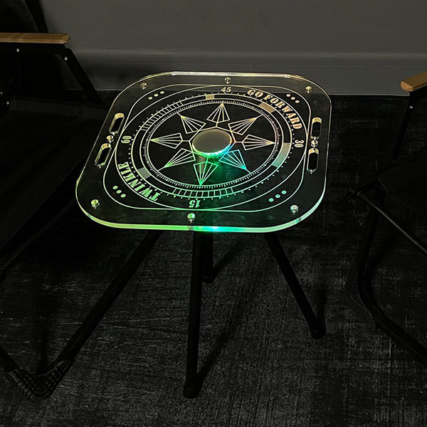 Coffee Table With Light - Acrylic - Round - Square