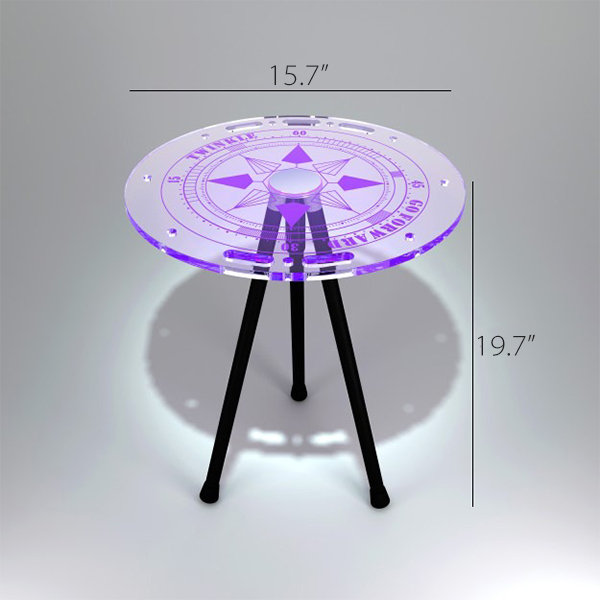 Coffee Table With Light - Acrylic - Round - Square