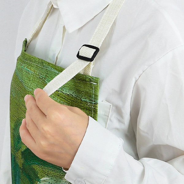 Linen Apron in Abstract Print. Artist Apron. Cooking, Gardening