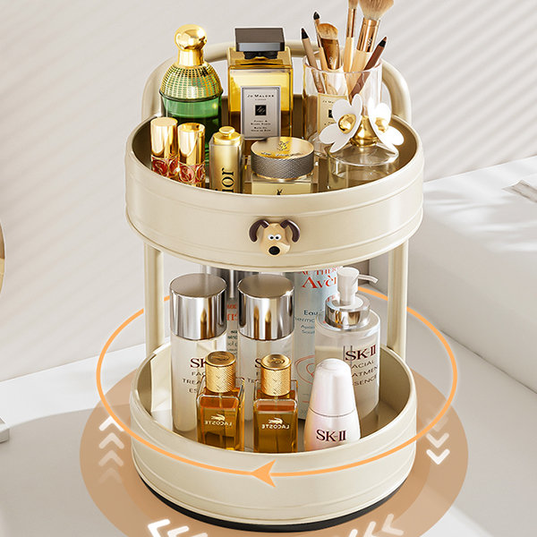  Makeup Organizer Rotating Makeup Organizer Box, Spinning  Skincare Organizer with Mirror and 2 Drawers, Cosmetic Display Case with  Perfume Tray Lipsticks Holder, Multi-Function Storage Box for Vanity B :  Beauty 