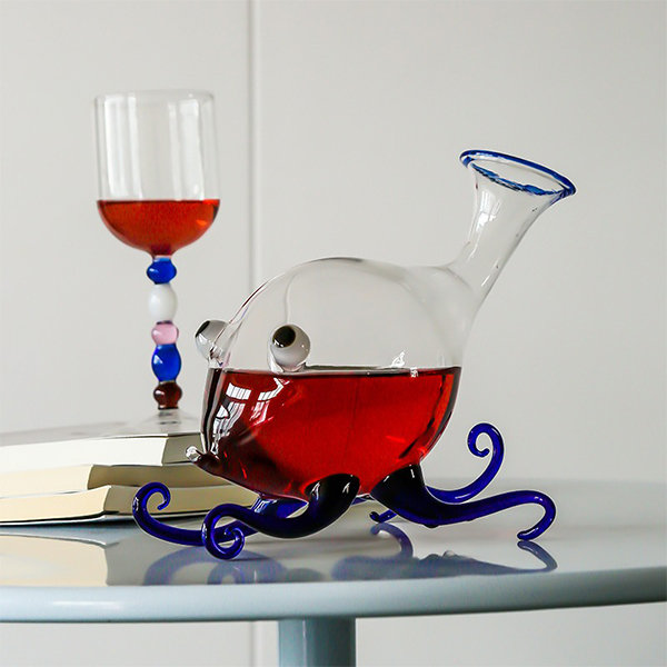 Handmade Octopus Glass, Cute Octopus Glass Cup, Handmade Glassware