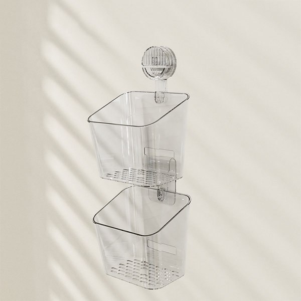 Suction Cup Hanging Basket - Set of 2 - Kitchen Organizer - Polyethylene  Terephthalate - ApolloBox