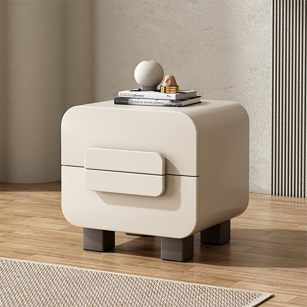 Creative White Bedside Table - Wood