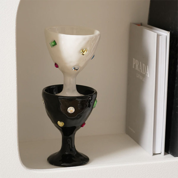 Pretty Ceramic Wine Goblets from Apollo Box