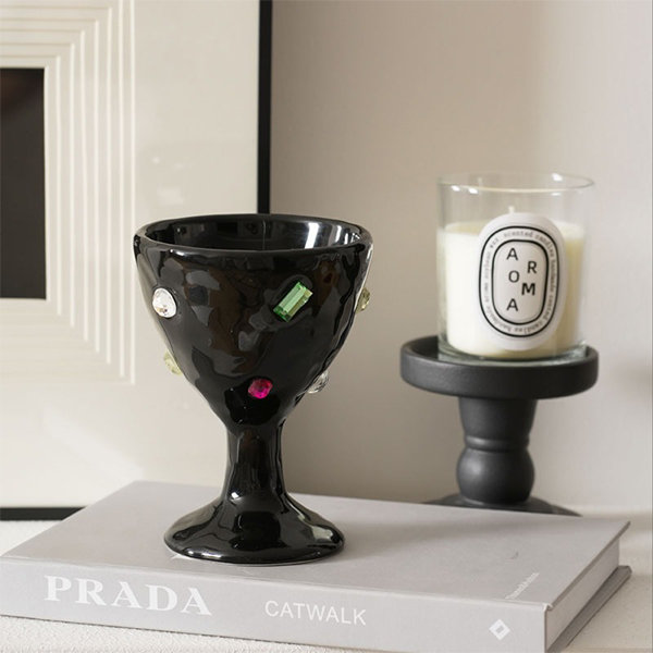 Pretty Ceramic Wine Goblets - ApolloBox